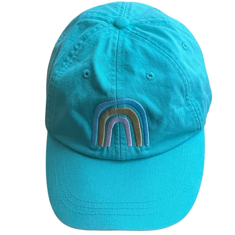 Adam Turquoise Cap/Hat Colorful Embroidered Front